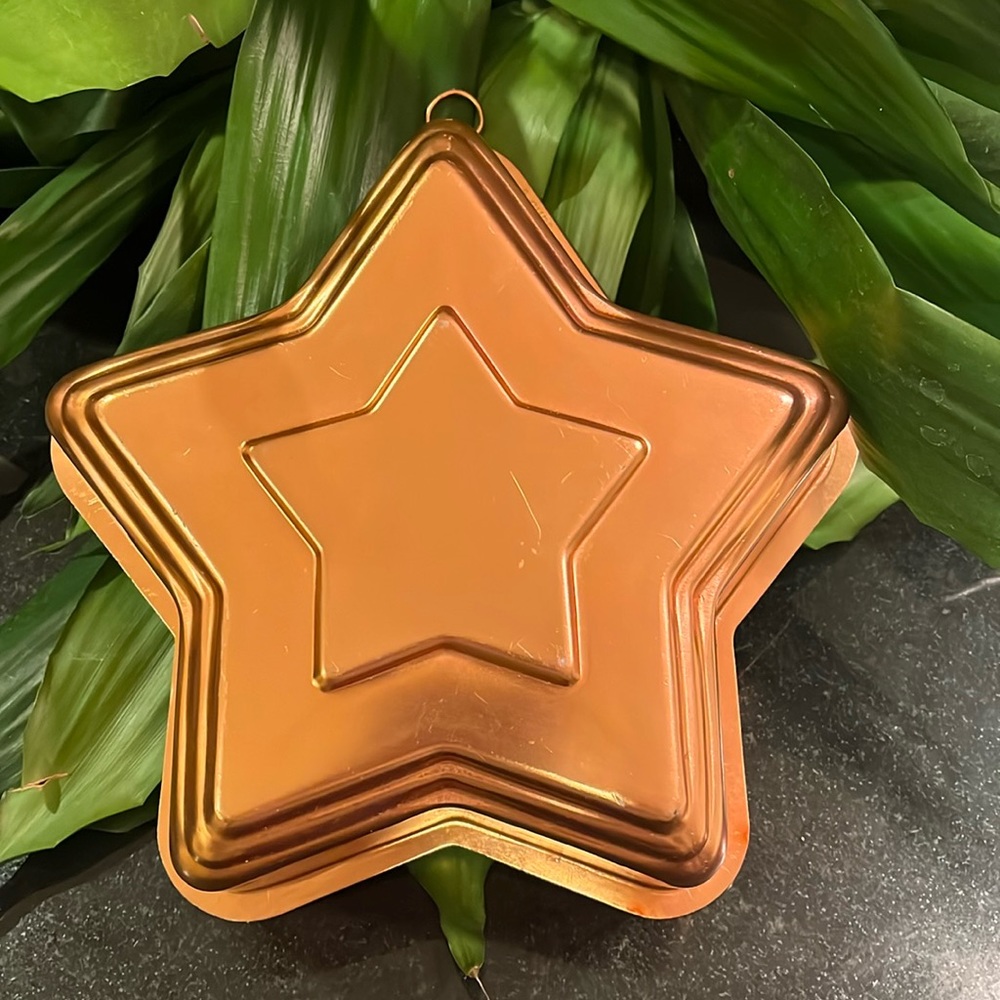 Copper Colored Star Shaped Jello Mold or Wall hanging / 5 Cup Star Shaped Mold